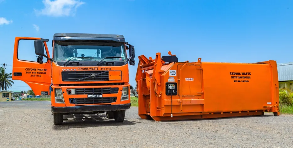 Waste compactor installed at an industrial site