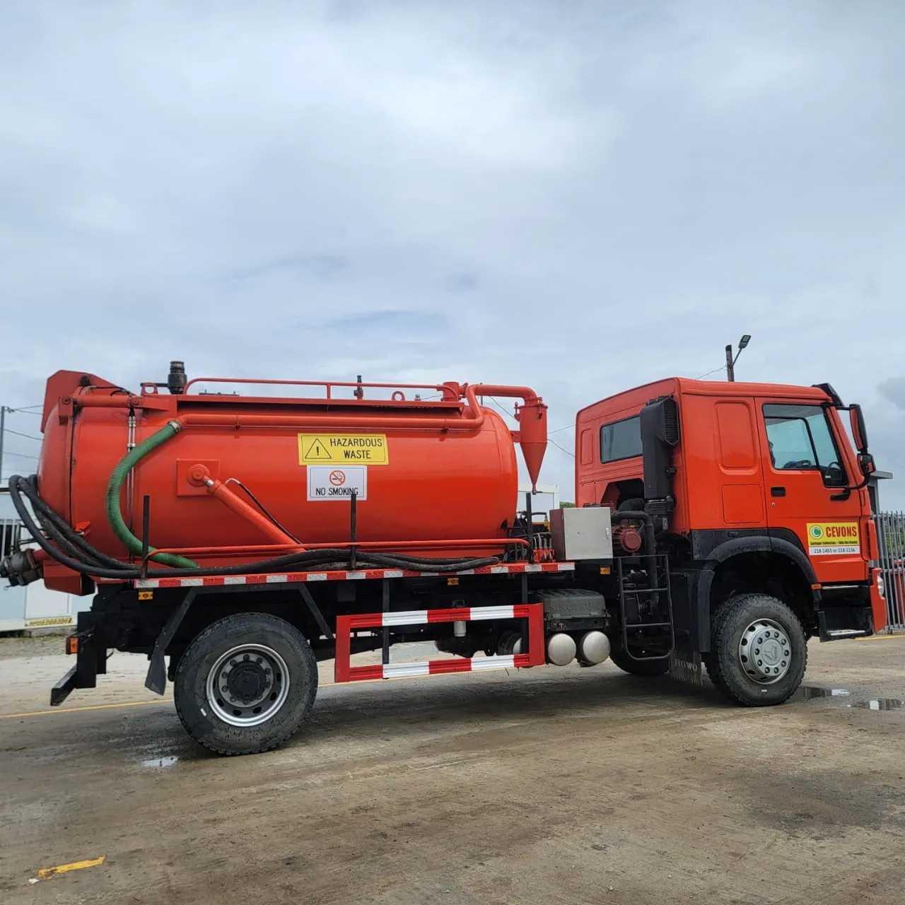 Biohazardous waste handling by CEVONS technicians