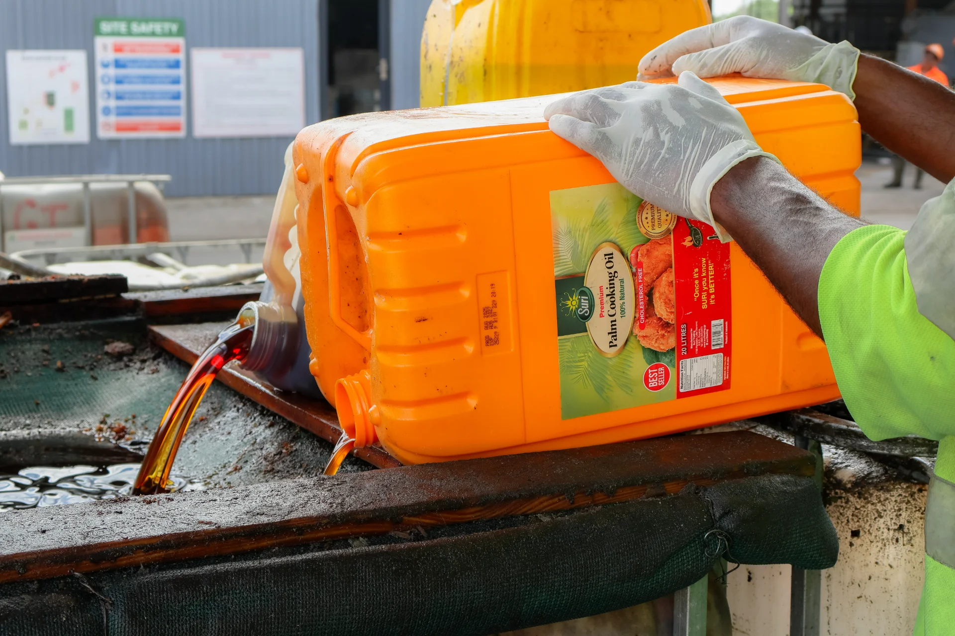 Used cooking oil collection containers